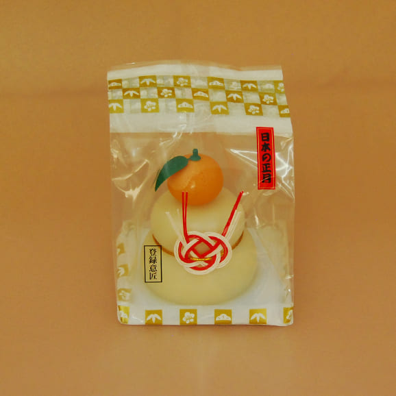日本のお正月 鏡餅160g 橙付き 上下一体型